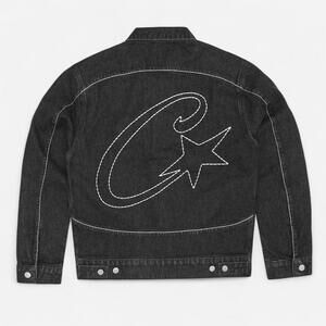 Corteiz C-Star Stitch-Down Denim Jacket Black - size XL